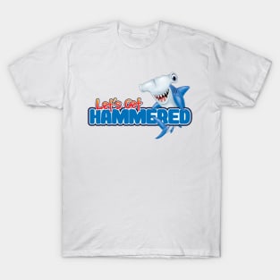 'Let's Get Hammered!' Awesome Shark Gift T-Shirt